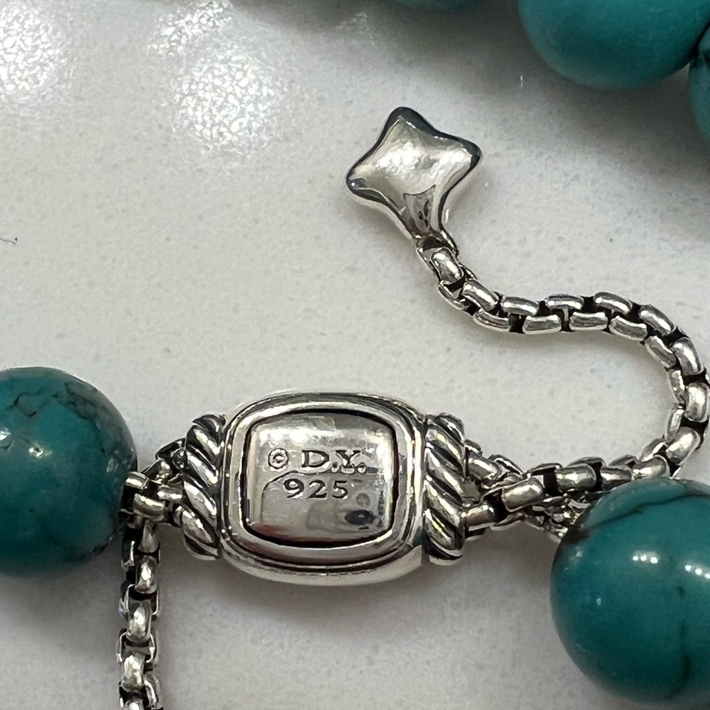 David Yurman 8mm Spiritual Beads Turquoise Bracelet - Picture 4 of 7